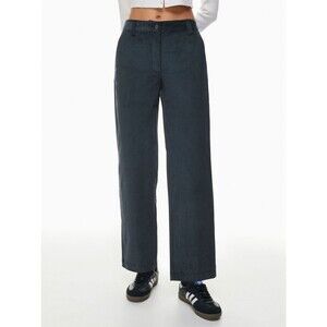 Aritzia Sunday Best Jayden Corduroy Pants Navy Straight Leg Size 4 Classic